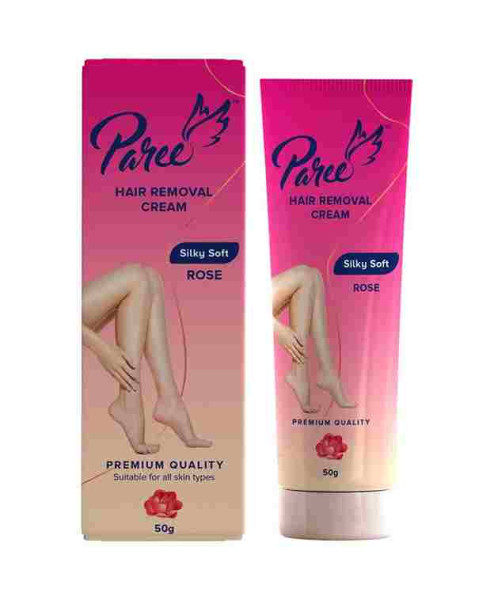 Paree Hair Removal Cream for Women  Silky Soft Smoothing Skin with Rose Extract Cream 50G 